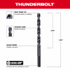 Thunderbolt Black Oxide Drill Bit, 15/64 In.