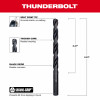 Thunderbolt Black Oxide Drill Bit, 21/64 In.