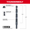 Thunderbolt Black Oxide Drill Bit, 31/64 In.