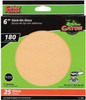 GoldFlex Stick-On Sanding Discs, 180 Grit, 6 In., 25-Pk.