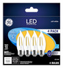 Decorative LED Light Bulbs, Soft White, CAM, Clear, Dimmable, 500 Lumens, 5 Watt, 4-Pk.
