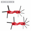 17-Key Folding Hex Key Set, 2-Pk. (1) Metric, (1) SAE