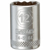 Metric Shallow Socket, 12-Point, 3/8 In. Drive, 12mm