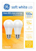 LED Light Bulbs, Soft White, A19 Shape, Medium Base, 13 Watts, 2-Pk.