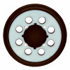 Sanding Pad, Hook & Loop, 8-Hole, 5 In.