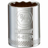 SAE Socket, Shallow, 12-Point, 9/16 In., 3/8 In. Drive