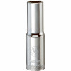 SAE Deep Socket, 12-Point, 1/2 In. Drive, 1/2 In.