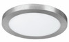 LED Edge-Lit Flat Panel Recessed Ceiling Light Kit, Selectable Color Temp, Nickel, 12.5 Watt, 13 In. Round