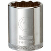 SAE Socket, Shallow, 12-Point, 1 In., 1/2 In. Drive