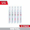 Metal-Cut Jig Saw Blades, U Shank, Bi-Metal, 18 TPI, 2-3/4 In., 5-Pk.