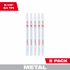 Metal-Cut Jig Saw Blades, T Shank, Bi-Metal, 24 TPI, 5-1/4 In., 5-Pk.