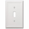 Chelsea Wall Plate, White, Steel, 1 Toggle