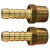 Air Compressor Hose End Fitting, Brass, 3/8 In. MNPT, 2-Pk.
