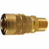 M-Style Air Tool Coupler, Brass, 3/8 In. MNPT