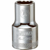 SAE Socket, Shallow, 12-Point, 7/16 In., 1/2 In. Drive