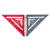 Double-Sided Carpenter Square, Red & Blue