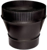 Black Stove Flue Increaser, Large End Crimp, 24 Gauge, 4 x 6 In.