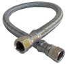 Faucet Connector, Stainless Steel, 3/8 Compression x 3/8 Compression x 16 In.