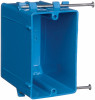 New Work Switch & Outlet Box, Blue PVC, 3-3/4 x 2-1/4 x 3-1/2 In.