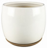 12" White Ibiza Ceramic Planter