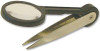 Nickel Plated Tweezers with Attached Magnifying Lens, 3.5 In., 30-Pc. Bucket