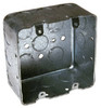 2 Gang  Outlet Box, Steel, 2-1/8 x 4 In. Square