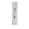 Door Pull Plate, Satin Aluminum, 3-1/2 x 15 In.