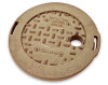6" Round Overlapping Cover, Sand