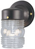 75-Watt Black Jelly Jar Wall Fixture