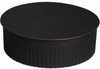 Black Stove Pipe Clean Out Tee Cap With Crimp, 24 Gauge, 6 In.