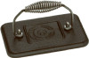 Grill Press, Seasoned Cast Iron, 6-3/4 x 4-1/2-In.