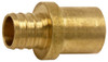 Barbed PEX Pipe Sweat Adapter, 3/4 In. Brass Barb Insert x 3/4 In. MPT