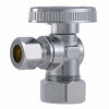 Brass Ball Angle Valve, Quarter Turn, 1/2 x 3/8 In.