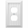Cottage Wall Plate, Faux White Wood, 1 Duplex
