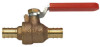 Ball Valve, Lead Free, 1/2 x 1/2 In. Brass Barb