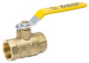 Full-Port Ball Valve, Brass, 1/2 In.