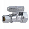 Brass Ball Straight Valve, Quarter Turn, 1/2 x 3/8 In.