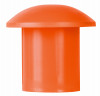 Rebar Mushroom Caps, Domed, Orange, 2-1/4 In., 25-Ct.