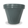 Flower Pot, Gray Ceramic, 6.5 x 5.5-In. (10 pieces)