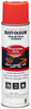 Industrial Choice Precision Line Marking Spray Paint, Fluorescent Red Orange, 17 oz. Inverted