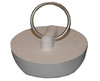 Sink Stopper, White Hollow Rubber, 1-7/8 - 2 In. Drains