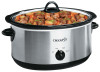 Oval Slow Cooker With Removable Crock, Stainless Steel, 7-Qt.
