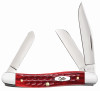 Pocket Worn Old Red Bone Corn Cob Jig Medium Stockman Knife