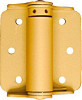 Spring Hinge, Adjustable, Brass, 3 In., 2-Pk.