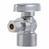 Brass Ball Angle Valve, Quarter Turn, 1/2 x 1/4 In.