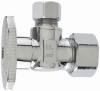 Quarter Turn Angle Valve, Chrome - 1/2" OD (3/8" NOM. COPPER) X 3/8" OD