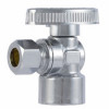 Brass Ball Angle Valve, Quarter Turn, 1/2 x 3/8 In.
