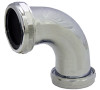 Pipe Fitting, Ell, 90-Degree, Slip Joint Elbow Ends, Chrome-Plated Brass, 1-1/2 In.