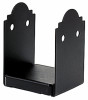 Outdoor Accents Post Base, ZMAX Coating, Galvanized Steel, Black, 6 x 6 In.