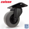 2 in. Gray TPR and Black Swivel Plate Caster